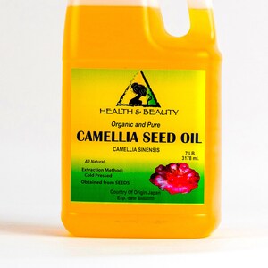 7 lb, 1 gal CAMELLIA SEED OIL Unrefined Virgin Organic Carrier Cold Pressed 100% Pure
