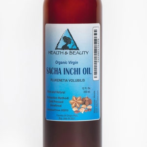 12 oz SACHA INCHI OIL  Unrefined Organic Carrier Virgin Cold Pressed Natural Pure