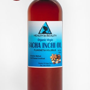 4 oz SACHA INCHI OIL  Unrefined Organic Carrier Virgin Cold Pressed Natural Pure