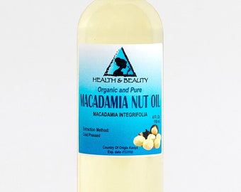 4 oz MACADAMIA NUT OIL Organic Carrier Cold Pressed 100% Pure