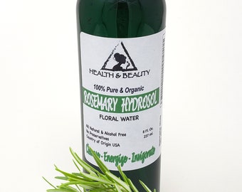 8 oz ROSEMARY HYDROSOL ORGANIC Floral Water  Pure Natural