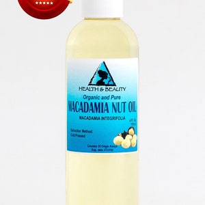 4 oz MACADAMIA NUT OIL Organic Carrier Cold Pressed 100% Pure