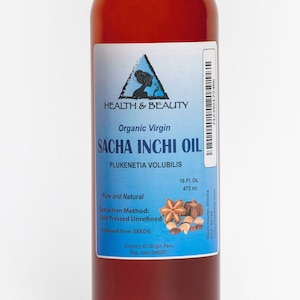 16 oz SACHA INCHI OIL Unrefined Organic Carrier Virgin Cold Pressed Natural  Pure