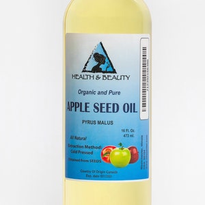 16 oz Organic Apple Seed Oil: Cold Pressed