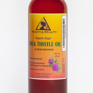 32 oz MILK THISTLE SEED  Oil Unrefined Organic Virgin Cold Pressed Pure Natural