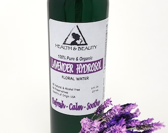 8 oz LAVENDER HYDROSOL ORGANIC Floral Water Pure Natural