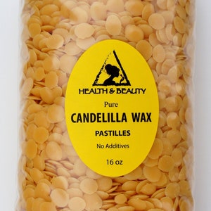 16 Oz, 1 Lb CANDELILLA WAX Flakes Organic VEGAN Pastilles Beads Premium ...