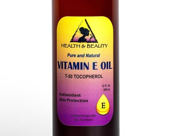 24 oz Vitamin E Oil: Natural Tocopherol T-50, Anti-Aging