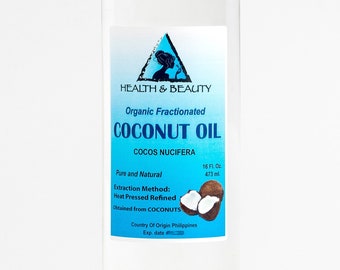 32 oz COCONUT OIL FRACTIONATED Organic Carrier Ultra Refined 100% Pure