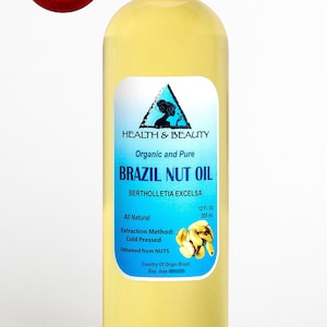 12 oz BRAZIL NUT OIL Organic Carrier Cold Pressed Natural Fresh 100% Pure