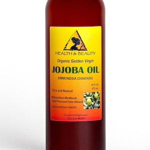16 oz JOJOBA OIL GOLDEN Organic Carrier Unrefined Cold Pressed Virgin Raw Pure