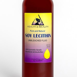 16 oz LECITHIN SOY UNBLEACHED  Fluid Liquid Emulsifier Emollient Stabilizer Pure