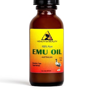 1 oz EMU OIL AUSTRALIAN Triple Refined Organic 100% Pure with Glass Dropper
