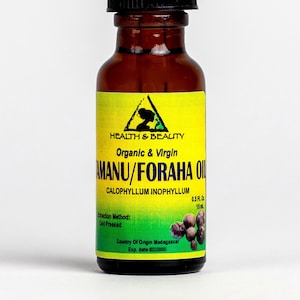 0.5 oz TAMANU / FORAHA OIL Organic Cold Pressed Fresh Pure with Glass Dropper