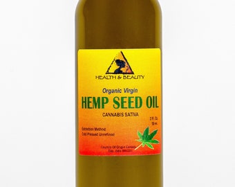 2 oz HEMP SEED OIL Unrefined Organic Carrier Cold Pressed Virgin Raw Pure