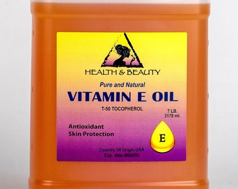 7 Lb Natural Vitamin E Oil: T-50 Tocopherol, Anti Aging