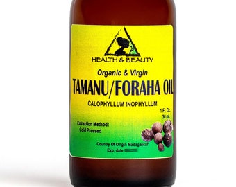 1 oz TAMANU / FORAHA OIL Organic Cold Pressed Fresh Pure in Glass Bottle