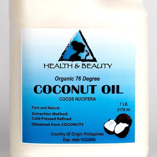 7 Lb 1 Gal COCONUT OIL 76 DEGREE Organic Carrier Cold Pressed Etsy