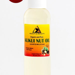 2 oz KUKUI NUT OIL Organic Carrier Cold Pressed 100% Pure