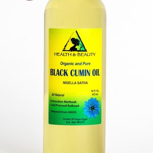 64 oz BLACK CUMIN SEED Oil Refined Organic Carrier Cold Pressed Natural Fresh 100% Pure