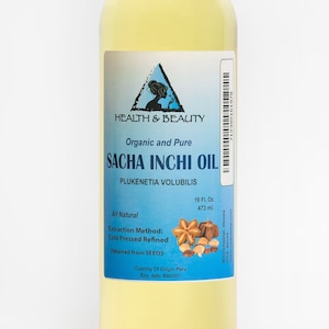 32 oz SACHA INCHI OIL Refined Organic Carrier Cold Pressed 100% Pure All Natural