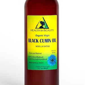 16 oz BLACK CUMIN SEED Oil Unrefined Organic Virgin Raw Cold Pressed Premium Fresh Pure