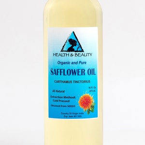 16 oz SAFFLOWER OIL ORGANIC Carrier Cold Pressed High Oleic 100% Pure