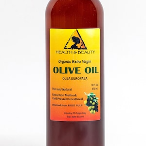 16 oz OLIVE OIL Extra VIRGIN Organic Carrier Cold Pressed Virgin Raw Pure