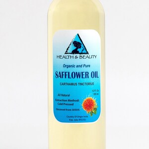 36 oz SAFFLOWER OIL ORGANIC Carrier Cold Pressed Natural 100% Pure