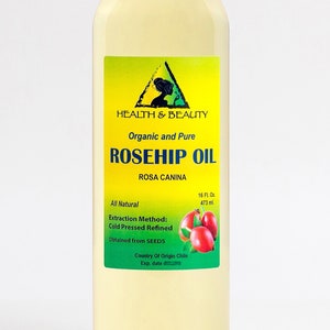 32 oz ROSEHIP SEED Oil REFINED Organic Carrier Cold Pressed Fresh 100% Pure
