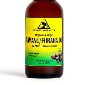 1 oz TAMANU / FORAHA OIL Organic Cold Pressed Fresh Pure in Glass Bottle