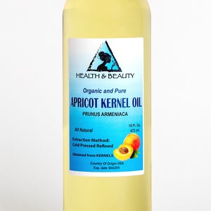 16 oz APRICOT KERNEL Oil REFINED Organic Carrier Cold Pressed 100% Pure image 2