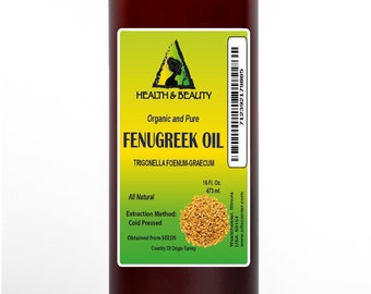 16 oz FENUGREEK (METHI) OIL Organic Carrier Cold Pressed Pure