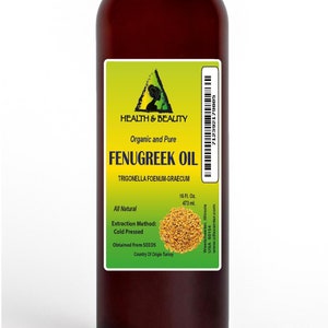 16 oz FENUGREEK (METHI) OIL Organic Carrier Cold Pressed Pure