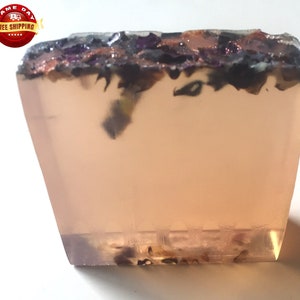 SPARKLE ROSE GLYCERIN Soap Bar Handmade All Natural