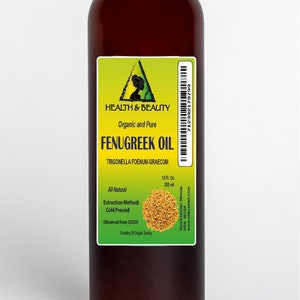 12 oz FENUGREEK (METHI) OIL Organic Carrier Cold Pressed Pure