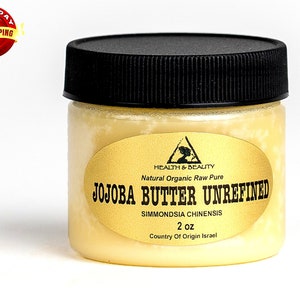 2 oz Organic Jojoba Butter: Unrefined, Virgin, Expeller Pressed