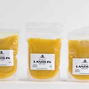 3 lb LANOLIN ANHYDROUS USP Grade Ultra Refined 100% Pure Skin Hair Moisturizing