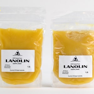 2 Lb LANOLIN ANHYDROUS USP Grade Ultra Refined 100% Pure Skin Hair Moisturizing