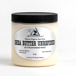 8 oz SHEA BUTTER UNREFINED Ivory White Organic Raw Cold Pressed Virgin Grade A From Ghana 100% Pure