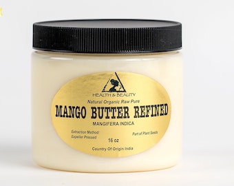 32 oz Organic Refined Mango Butter: Grade A, 100% Pure