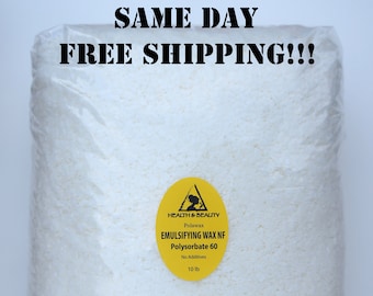10 Lb EMULSIFYING WAX NF Polysorbate 60 Pure Polawax