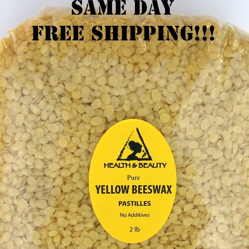 Organic White Beeswax Pastilles - 1 Lb (16 Oz) 100% Pure Natural Beeswax