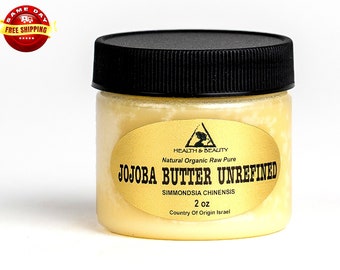 2 oz JOJOBA BUTTER UNREFINED Organic Virgin Raw Expeller Pressed Grade A Premium Quality Natural Fresh Pure