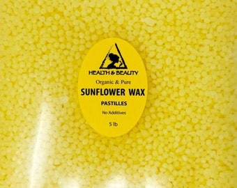 5 Lb SUNFLOWER WAX ORGANIC Vegan 100% Pure Pastilles Beads