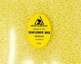 10 Lb SUNFLOWER WAX ORGANIC Vegan 100% Pure Pastilles Beads