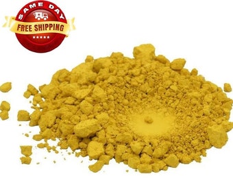 Polvo de óxido de hierro amarillo de 1 oz: pigmento colorante de grado cosmético