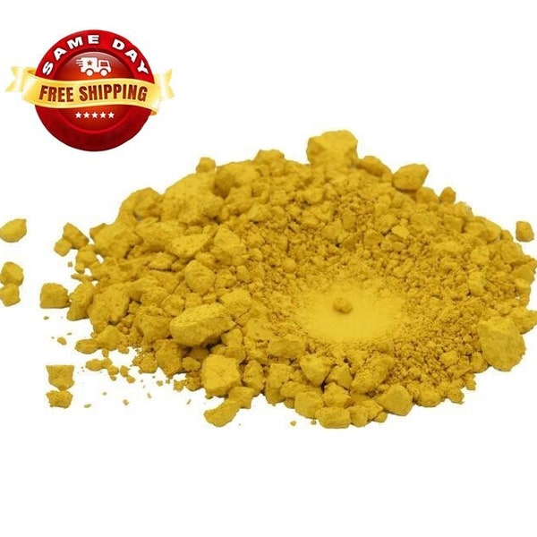 1 oz YELLOW IRON OXIDE  Luxury Colorant Pigment Powder Cosmetic Grade Including Eyes for Soap Candle Nail Polish