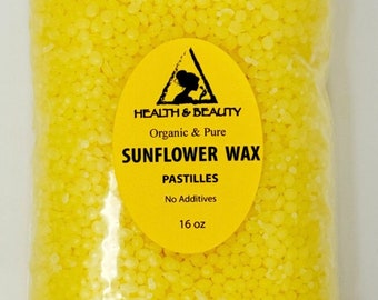 16 oz, 1 Lb SUNFLOWER WAX ORGANIC Vegan 100% Pure Pastilles Beads