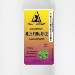 32 oz Organic Aloe Vera Juice: 100% Pure Raw Moisturizer